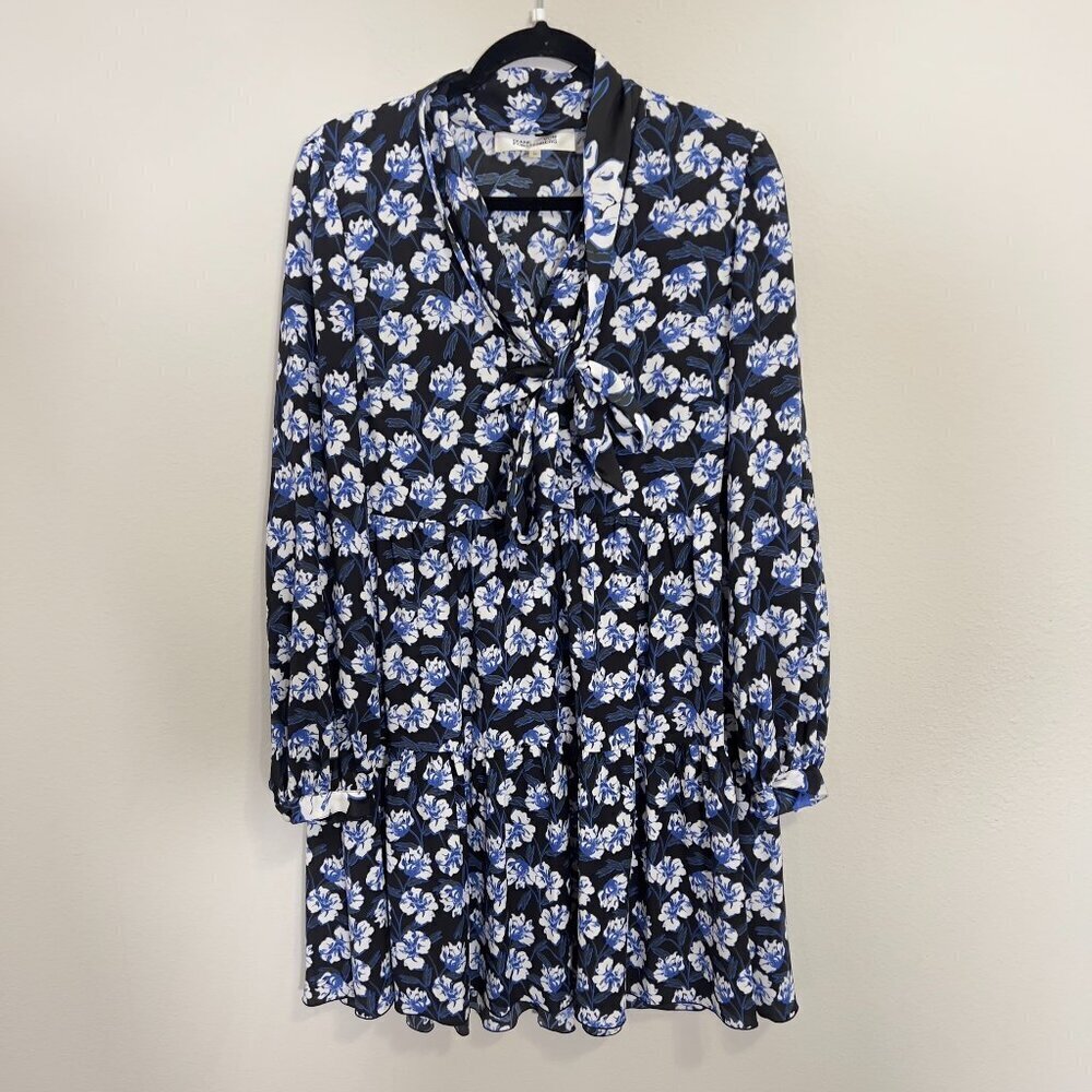 947 Diane Von Furstenberg Romi tiered floral-print crepe mini dress Size 10
